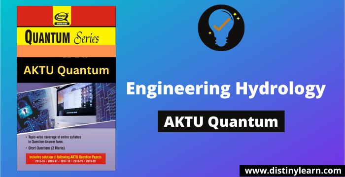 [Civil] Engineering Hydrology AKTU Quantum Series Pdf Free Download
