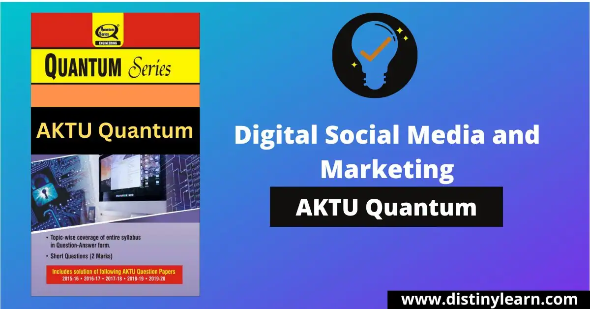 Digital Social Media and Marketing AKTU Quantum PDF